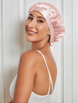 [Pink] SilkSilky-CA Sleep Cap 001