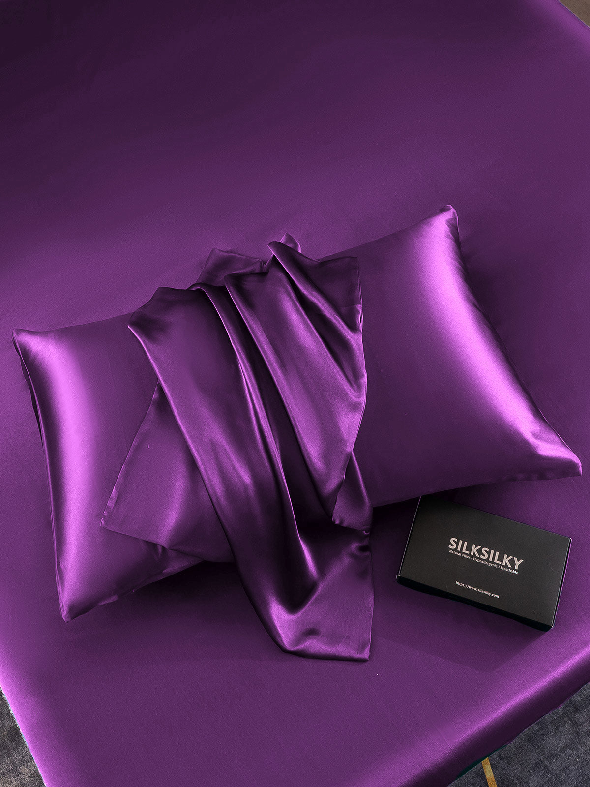 [Purple] SilkSilky-CA 19Momme Pure Silk Pillowcase 005