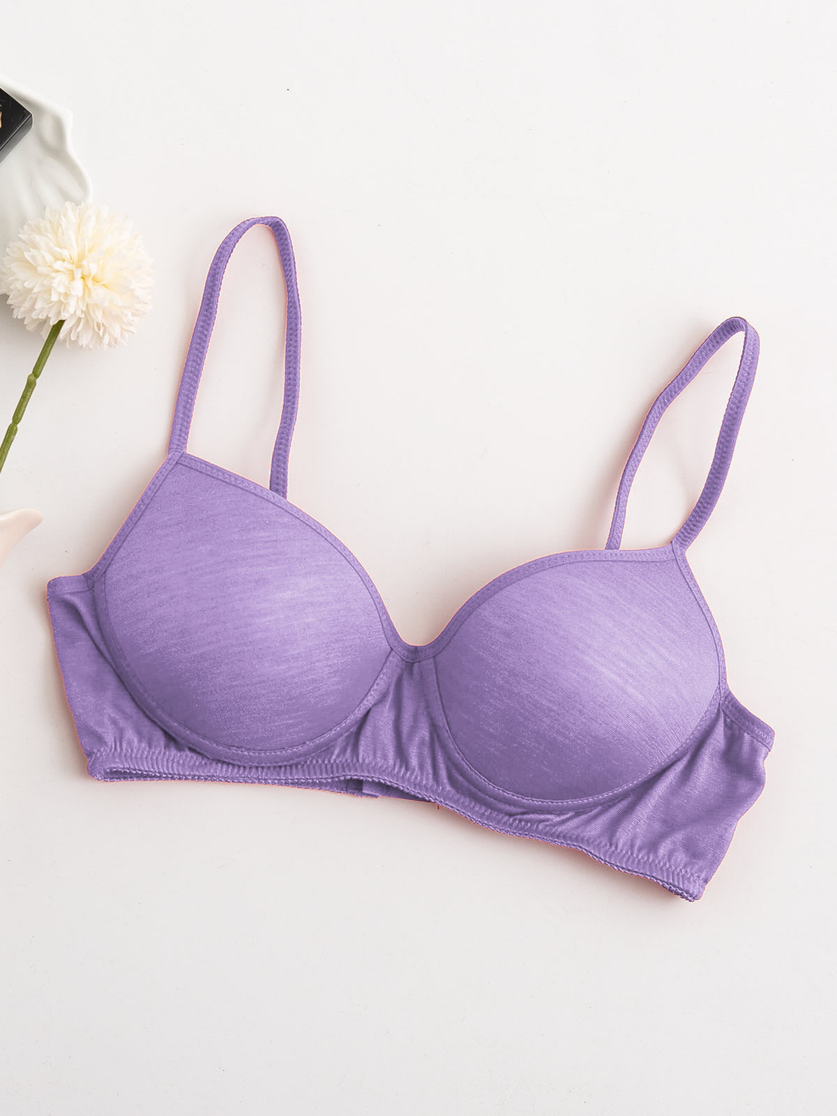 [Purple] SilkSilky-CA Silk Knitted Bra 005