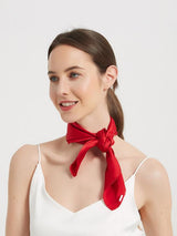 [Red] SilkSilky-CA Scarf 004