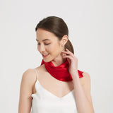 [Red] SilkSilky-CA Scarf 007