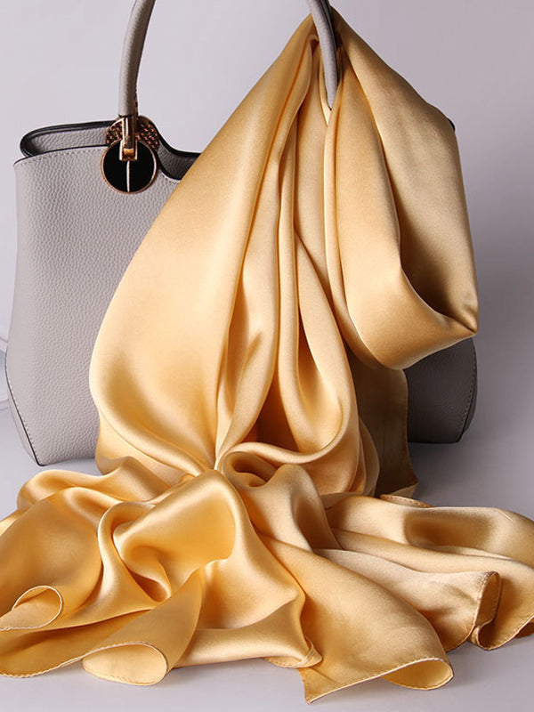 SilkSilky-CA Pure Silk Scarf Champagne 002