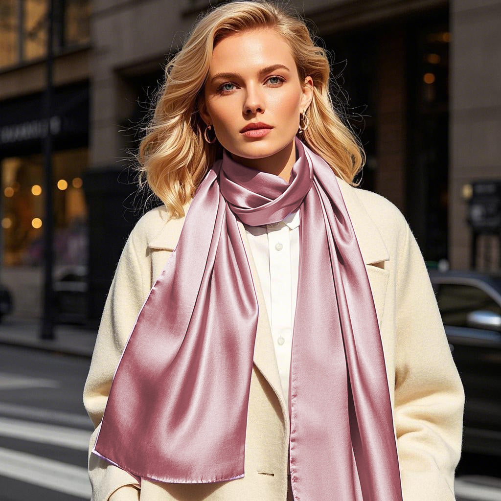 SilkSilky-CA Pure Silk Scarf Lavender 002