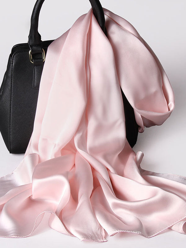 SilkSilky-CA Pure Silk Scarf Pink 002