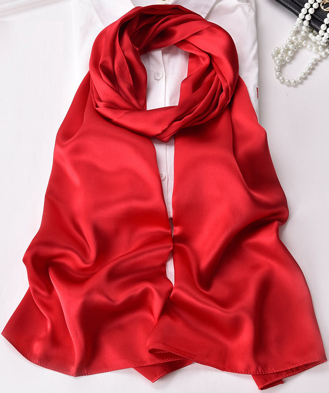 SilkSilky-CA Pure Silk Scarf Red 005