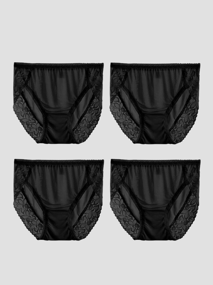 SilkSilky-CA Silk Knitted Panty Black 006