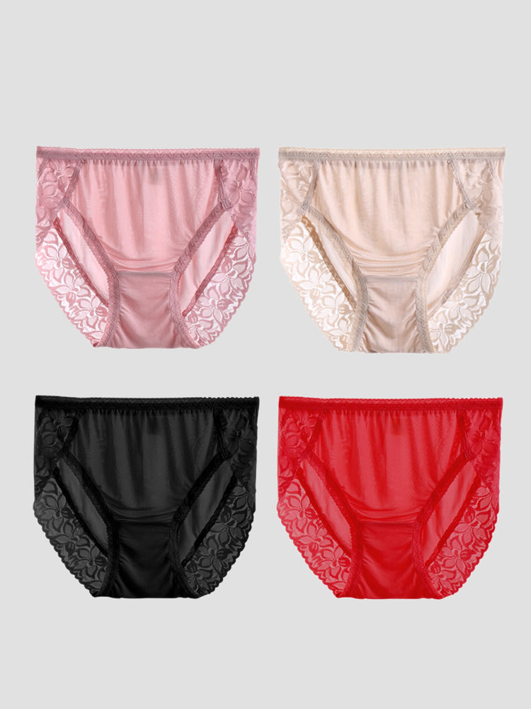 SilkSilky-CA Silk Knitted Panty Multi 003