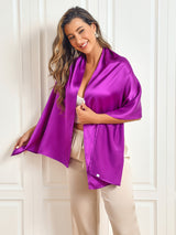 [Purple] SilkSilky-CA Scarf 006