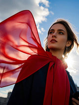 [Red] SilkSilky-CA Scarf 002