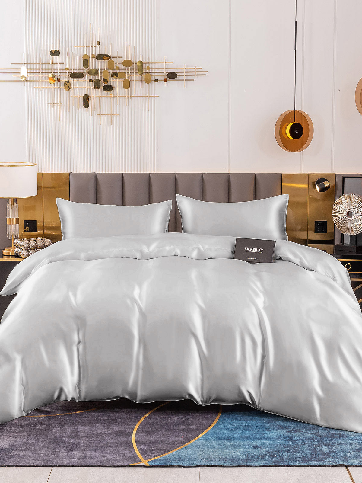[Silver] SilkSilky-CA 19Momme Pure Silk Bedding Set 003