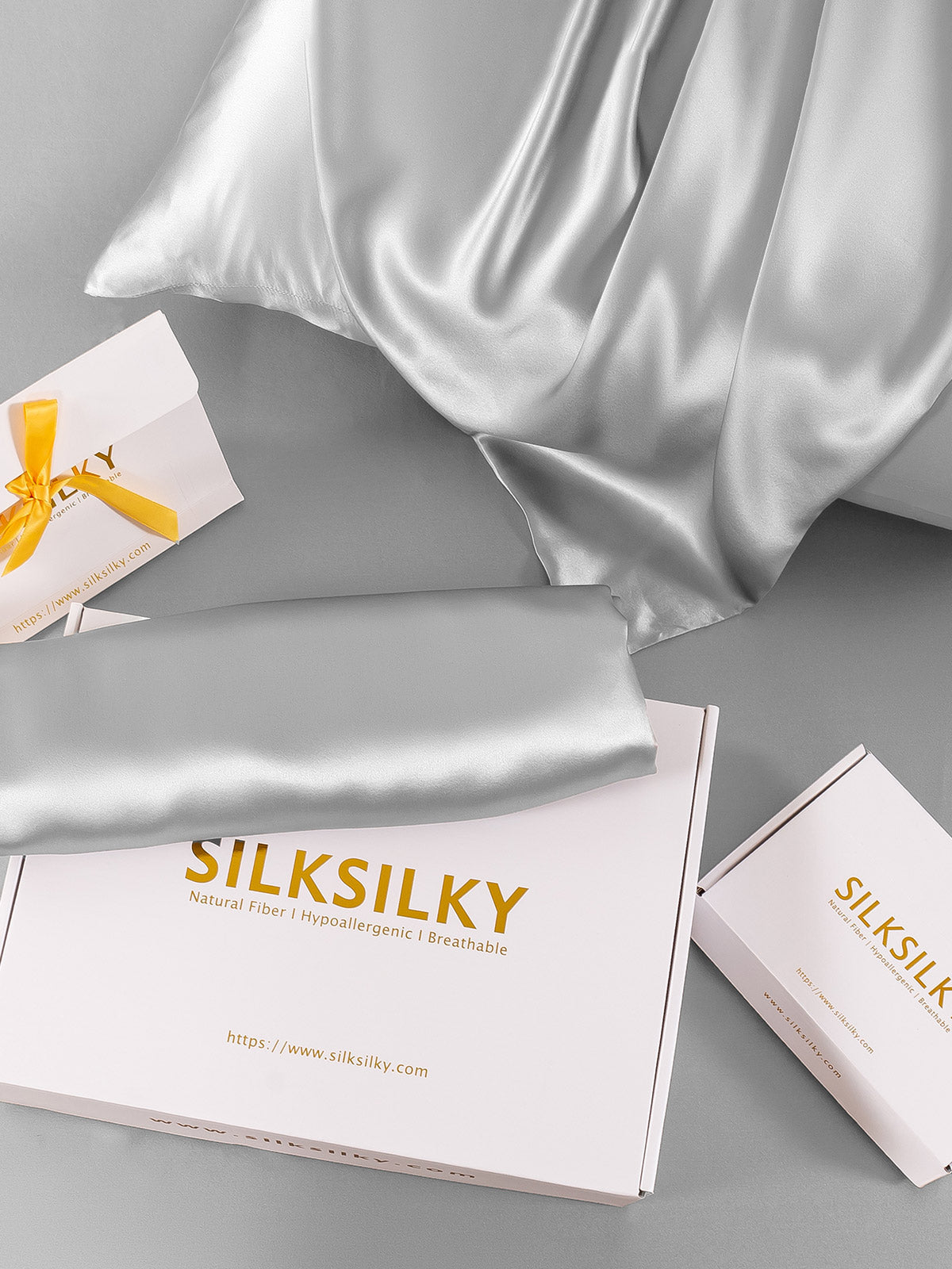 [Silver] SilkSilky-CA 19Momme Pure Silk Pillowcase 006