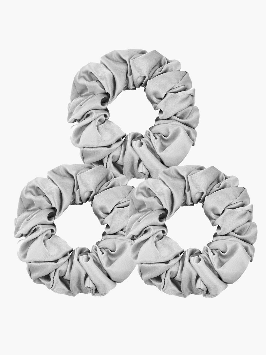 [Silver] SilkSilky-CA 19Momme Pure Silk Scrunchie 002