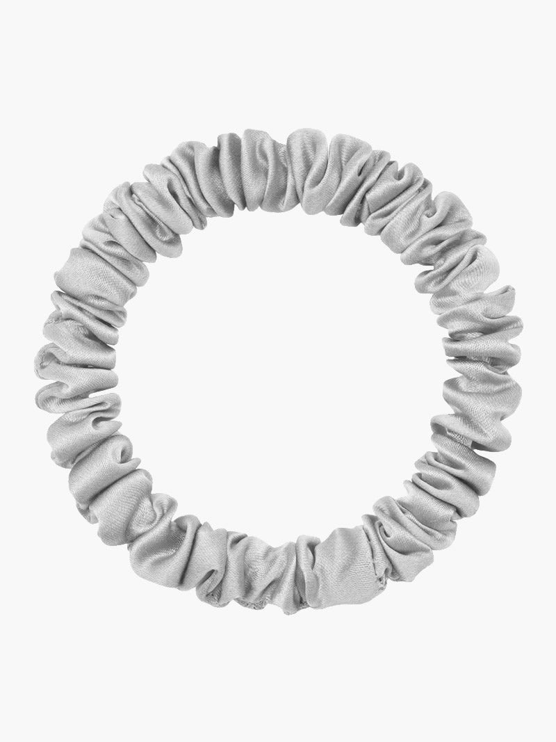 [Silver] SilkSilky-CA 19Momme Pure Silk Scrunchie 004