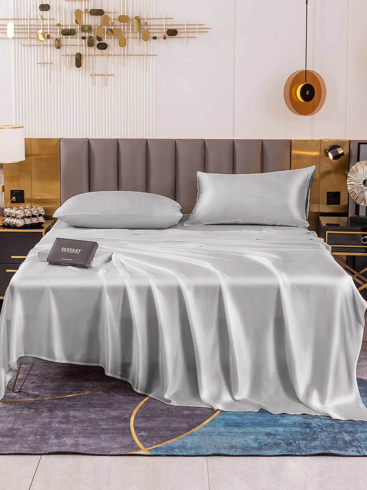 [Silver] SilkSilky-CA 19Momme Pure Silk Sheet 002