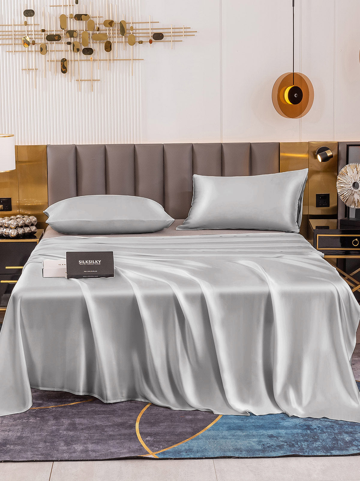 [Silver] SilkSilky-CA 19Momme Pure Silk Sheet 002