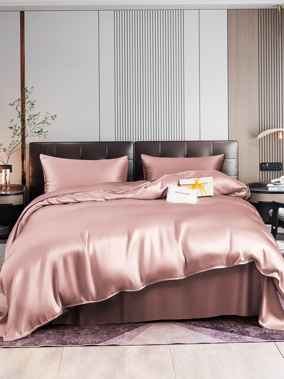[Silver] SilkSilky-CA 22Momme Pure Silk Bedding Set 001