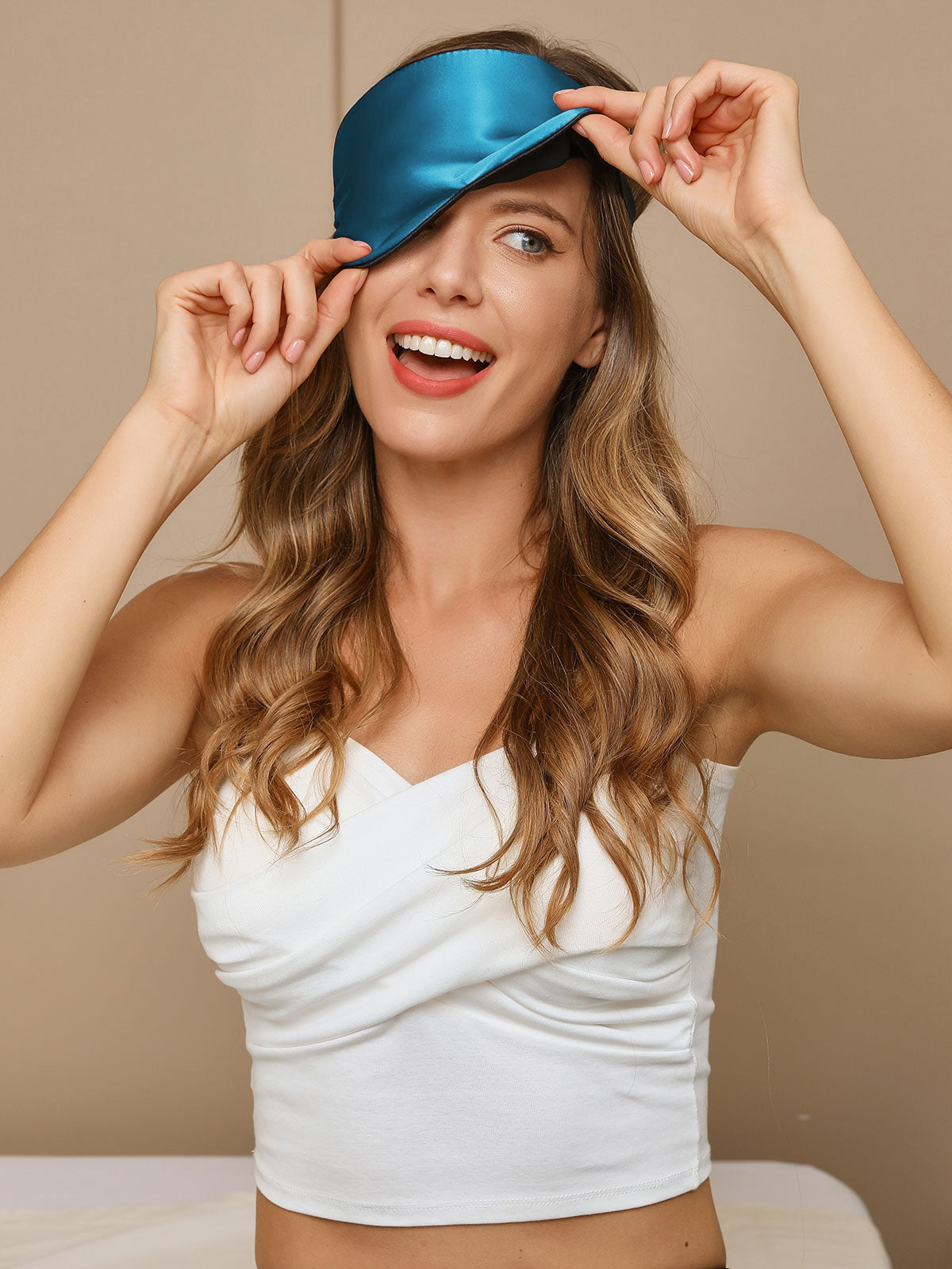 [Teal] SilkSilky-CA 19Momme Pure Silk Eye Mask 003