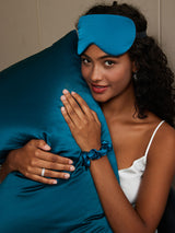 [Teal] SilkSilky-CA 19Momme Pure Silk Pillowcase Set 001