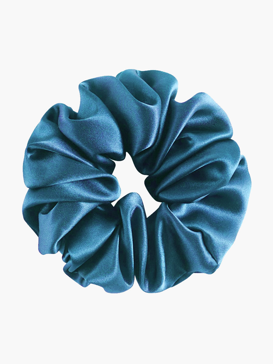 [Teal] SilkSilky-CA 19Momme Pure Silk Scrunchie 003