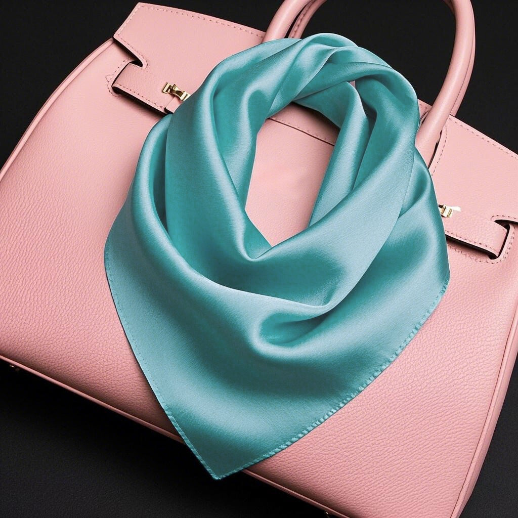 [Teal] SilkSilky-CA Pure Silk Scarf 002