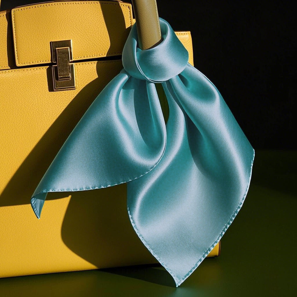 [Teal] SilkSilky-CA Pure Silk Scarf 004