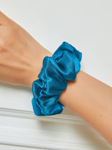 [Teal] SilkSilky-CA Scrunchie 001
