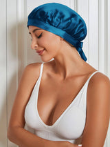 [Teal] SilkSilky-CA Sleep Cap 001