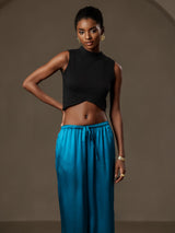 [Teal] SilkSilky-CA Women's Pants 003