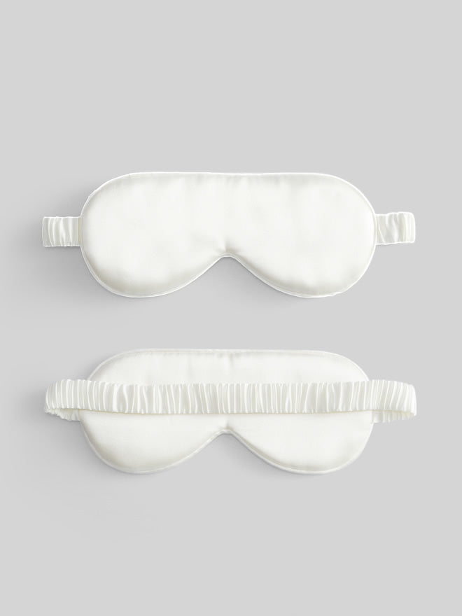 [White] SilkSilky-CA 19Momme Pure Silk Eye Mask 005
