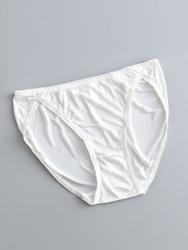 [White] SilkSilky-CA Silk Knitted Panty 005