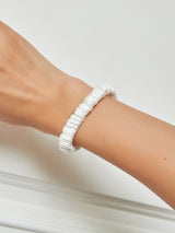 [White] SilkSilky-CA Scrunchie 001