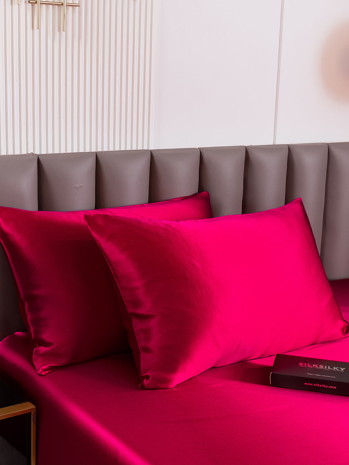 [Wine] SilkSilky-CA 19Momme Pure Silk Pillowcase 001
