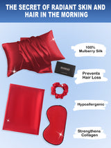 [Wine] SilkSilky-CA 19Momme Pure Silk Pillowcase Set 002
