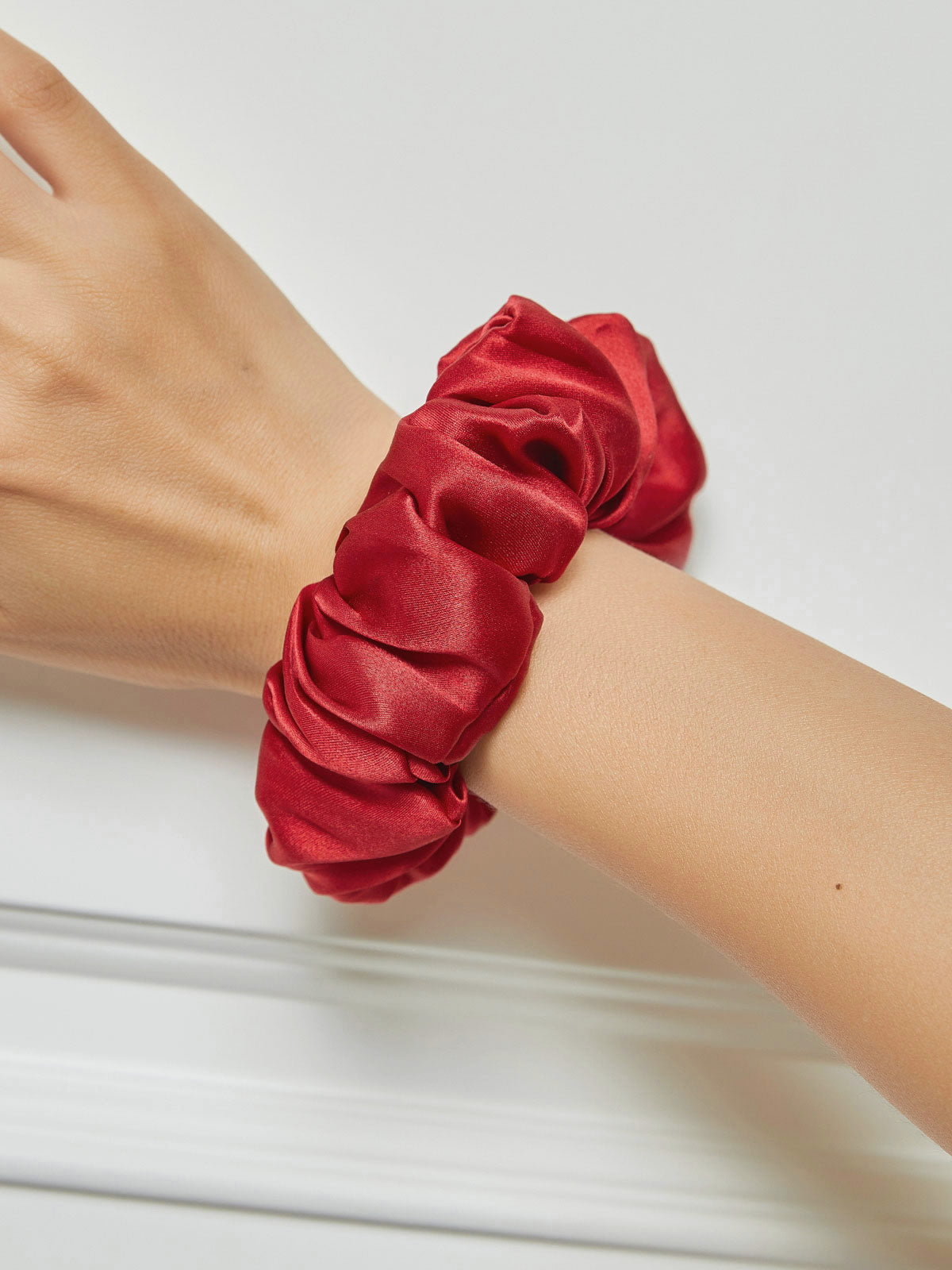 [Wine] SilkSilky-CA 19Momme Pure Silk Scrunchie 001