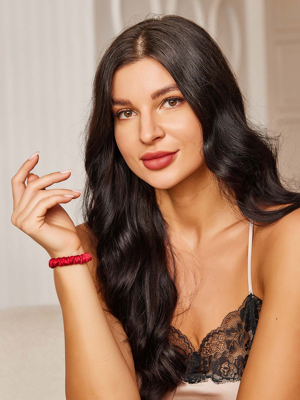 [Wine] SilkSilky-CA 19Momme Pure Silk Scrunchie 002