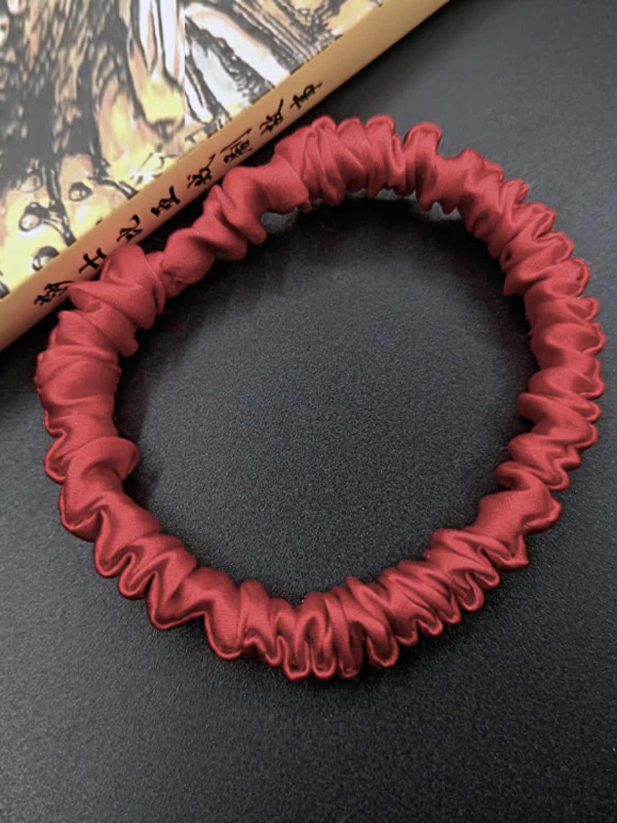 [Wine] SilkSilky-CA 19Momme Pure Silk Scrunchie 004