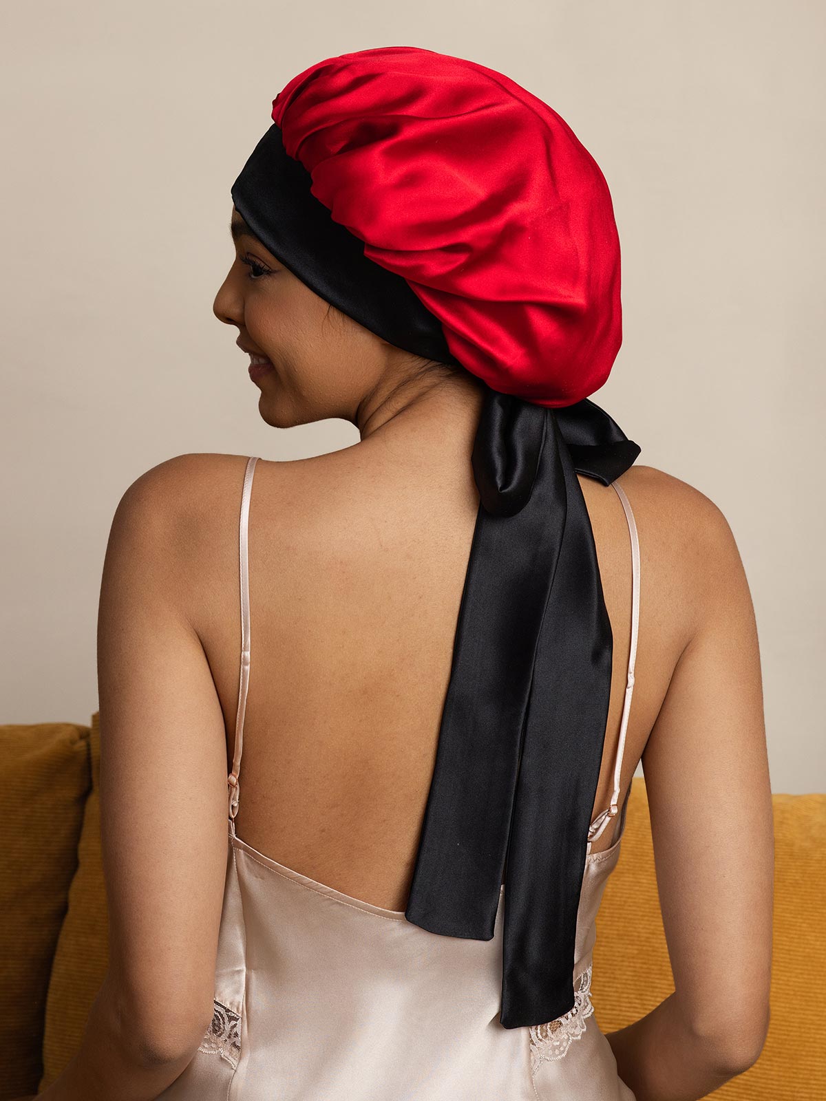 [Wine] SilkSilky-CA Pure Silk Sleep Cap 001