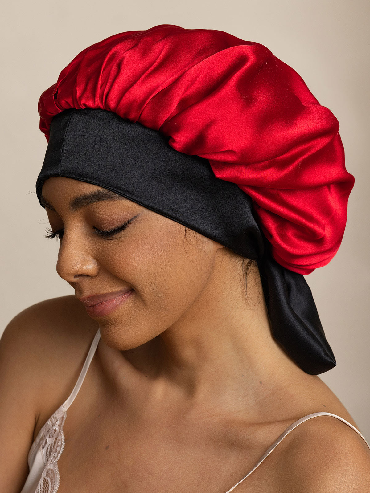 [Wine] SilkSilky-CA Pure Silk Sleep Cap 002