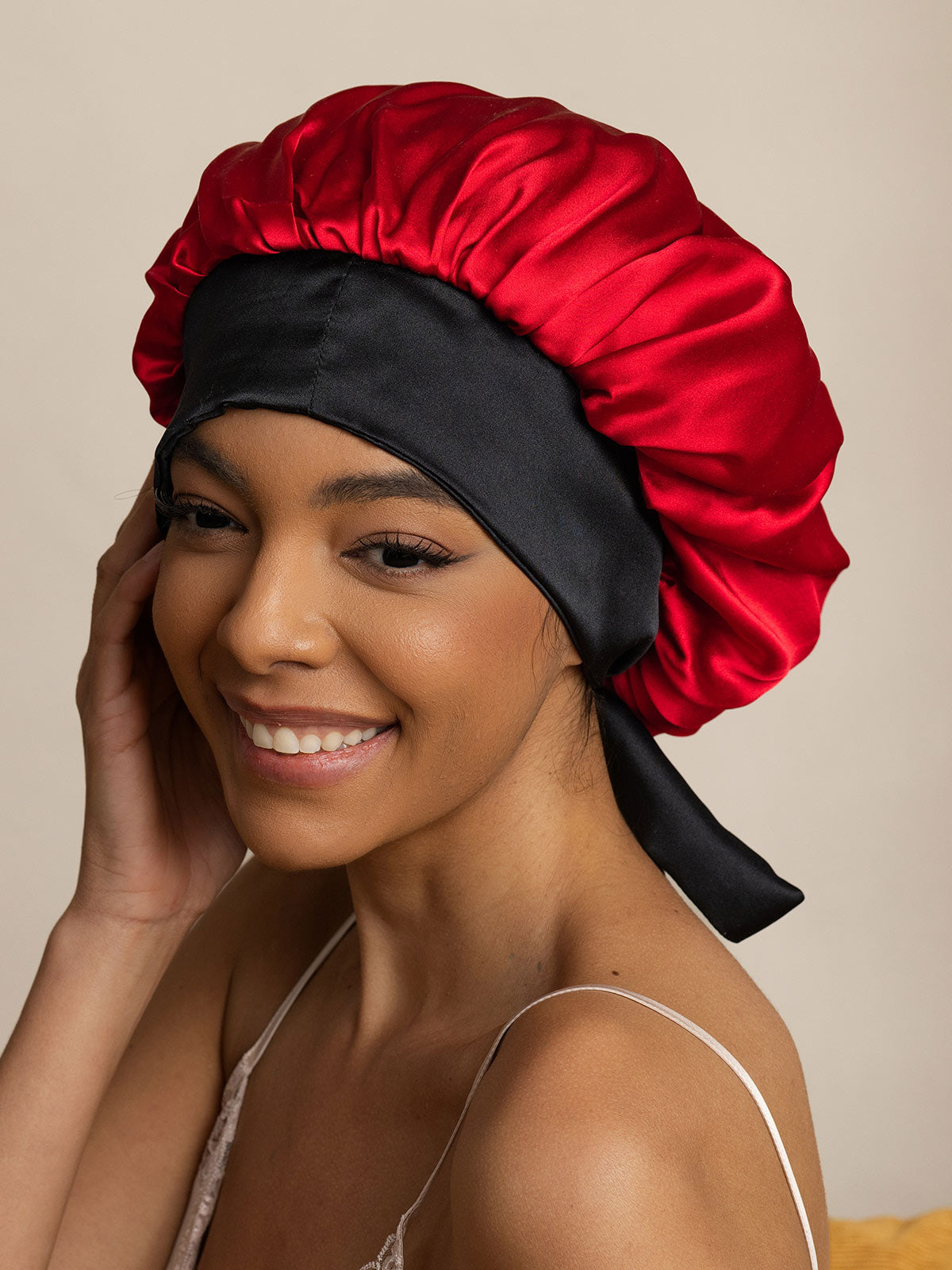 [Wine] SilkSilky-CA Pure Silk Sleep Cap 003