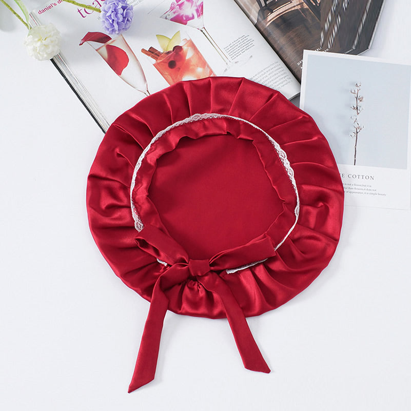 [Wine] SilkSilky-CA Pure Silk Sleep Cap 004