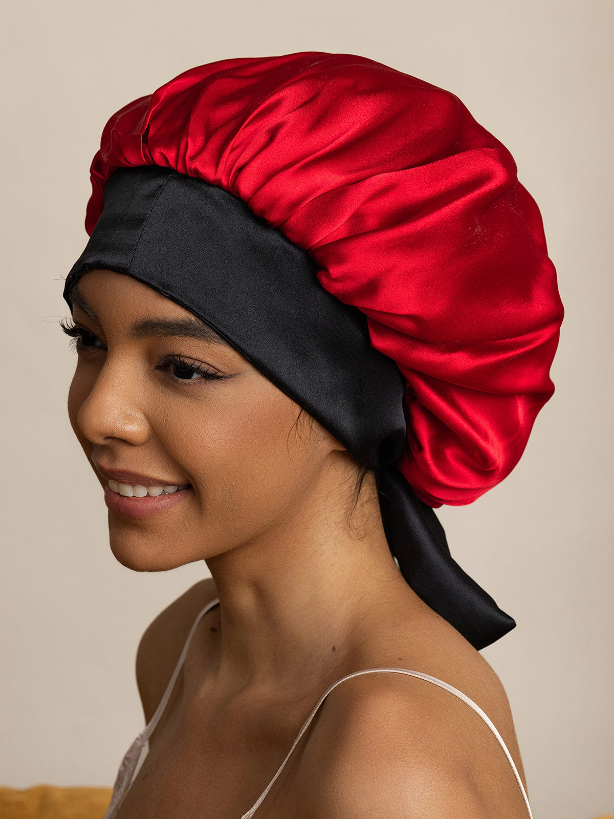 [Wine] SilkSilky-CA Pure Silk Sleep Cap 005