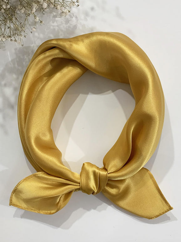 [Yellow] SilkSilky-CA Pure Silk Scarf 001