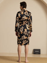 [Black Dragon] SilkSilky-CA Long Sleeve Men's Robe 002