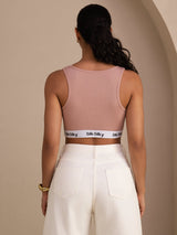 [Pink] SilkSilky-CA Sleeveless Crew Neck Camisole 002