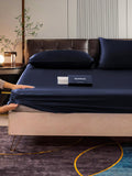 SilkSilky CA 22Momme Pure Silk Bedding Set DarkBlue 004