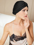 SilkSilky CA Pure Silk Sleep Cap Black 003