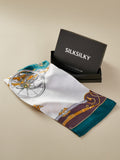 SilkSilky CA Pure Silk Scarf DarkGreen 001