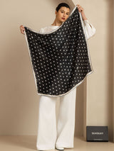 [Black] SilkSilky-CA Scarf 004