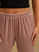 [Peach Skin] SilkSilky-CA 19Momme Machine-Washable Silk Women's Sleep Pants 004