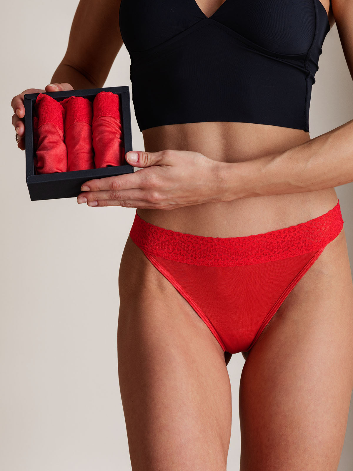 [Red] SilkSilky-CA Silk Knitted Panty 002